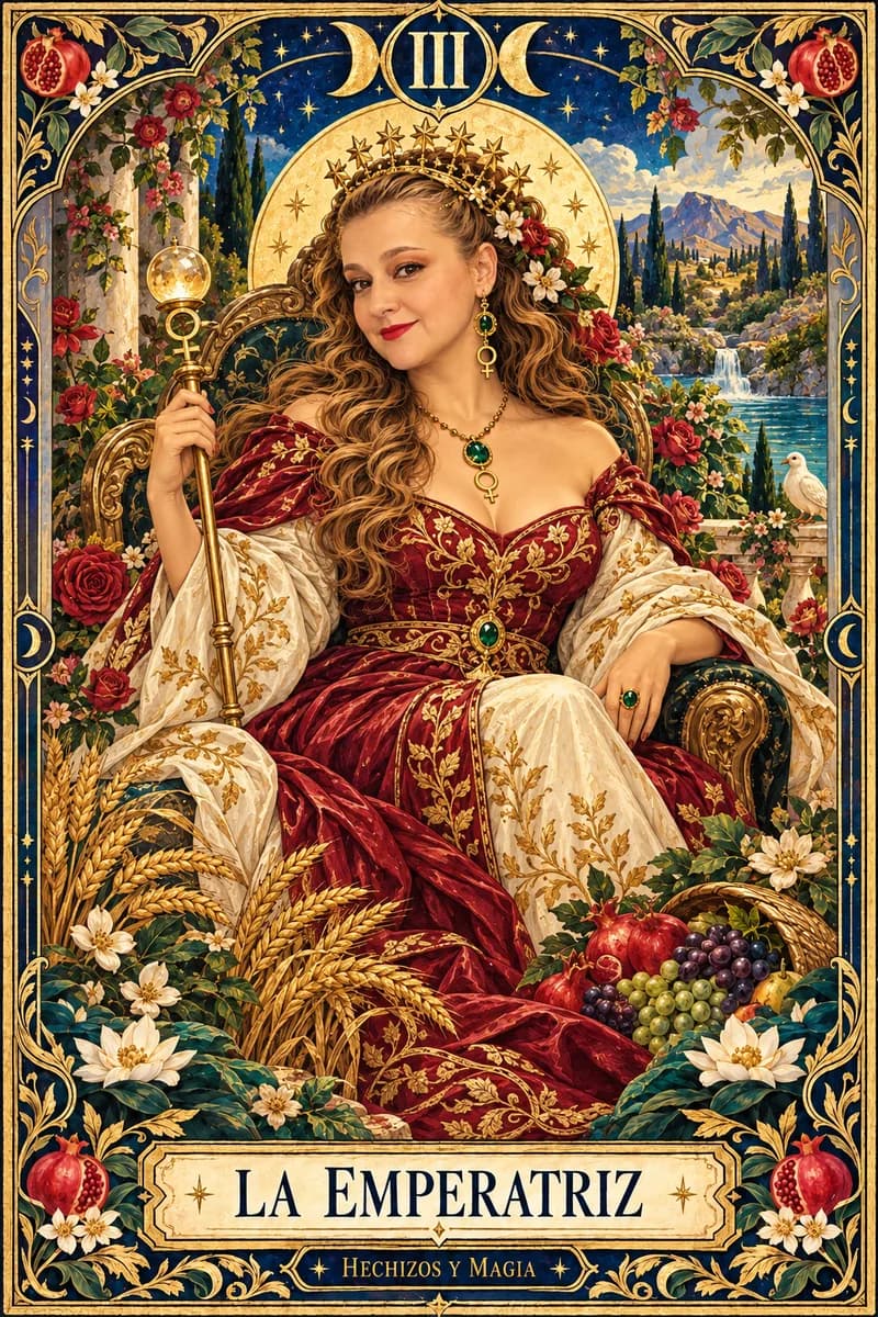 La Emperatriz, carta del tarot · Hechizos y Magia, Yenny Astrid Londoño