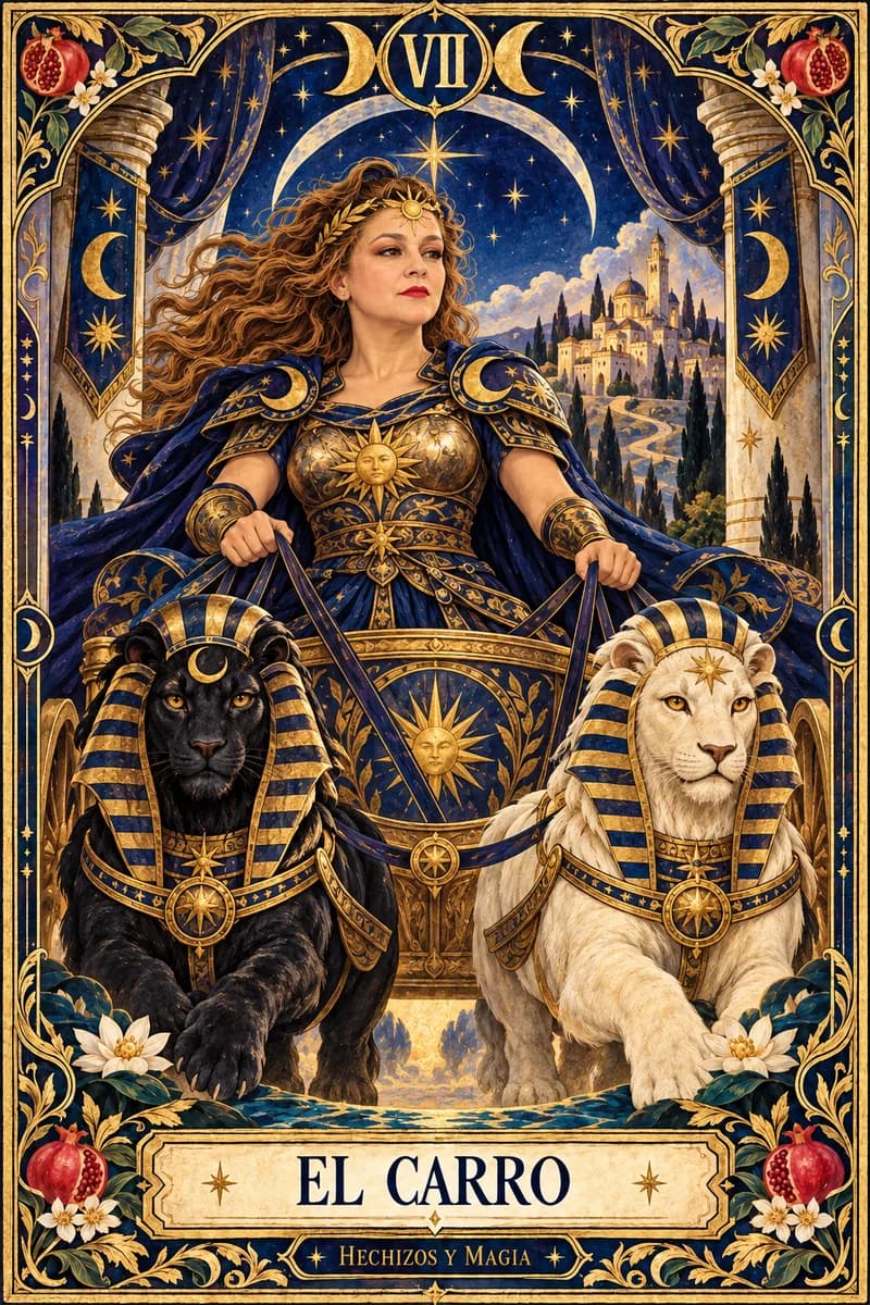 El Carro, carta del tarot · Hechizos y Magia, Yenny Astrid Londoño