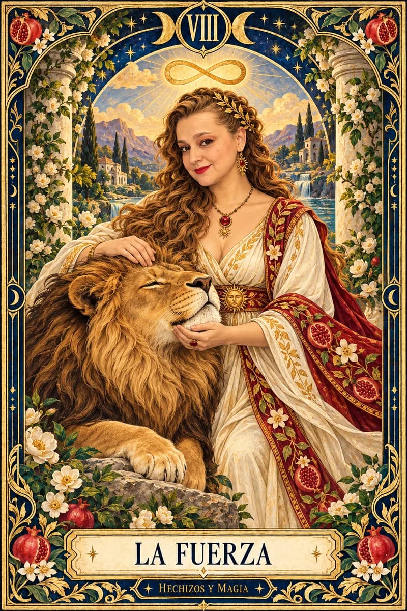 La Fuerza, carta del tarot · Hechizos y Magia, Yenny Astrid Londoño