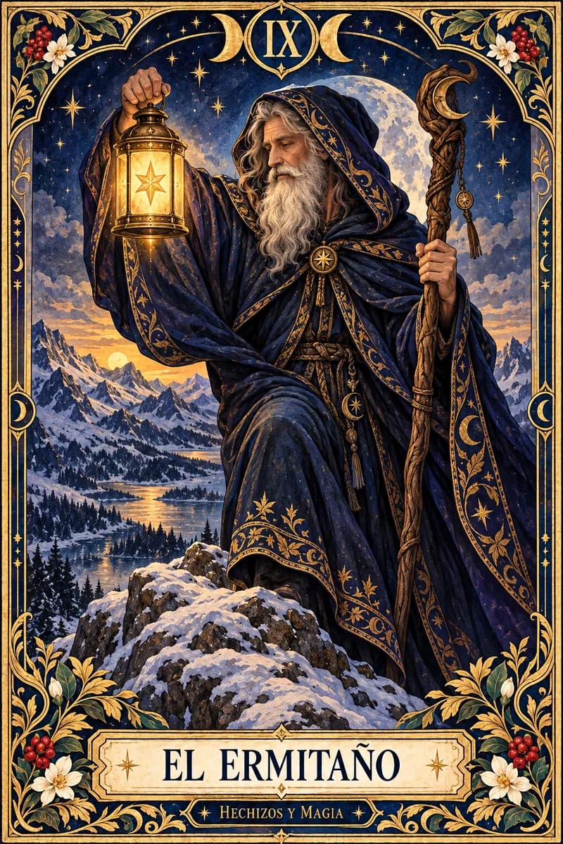 El Ermitaño, carta del tarot · Hechizos y Magia, Yenny Astrid Londoño