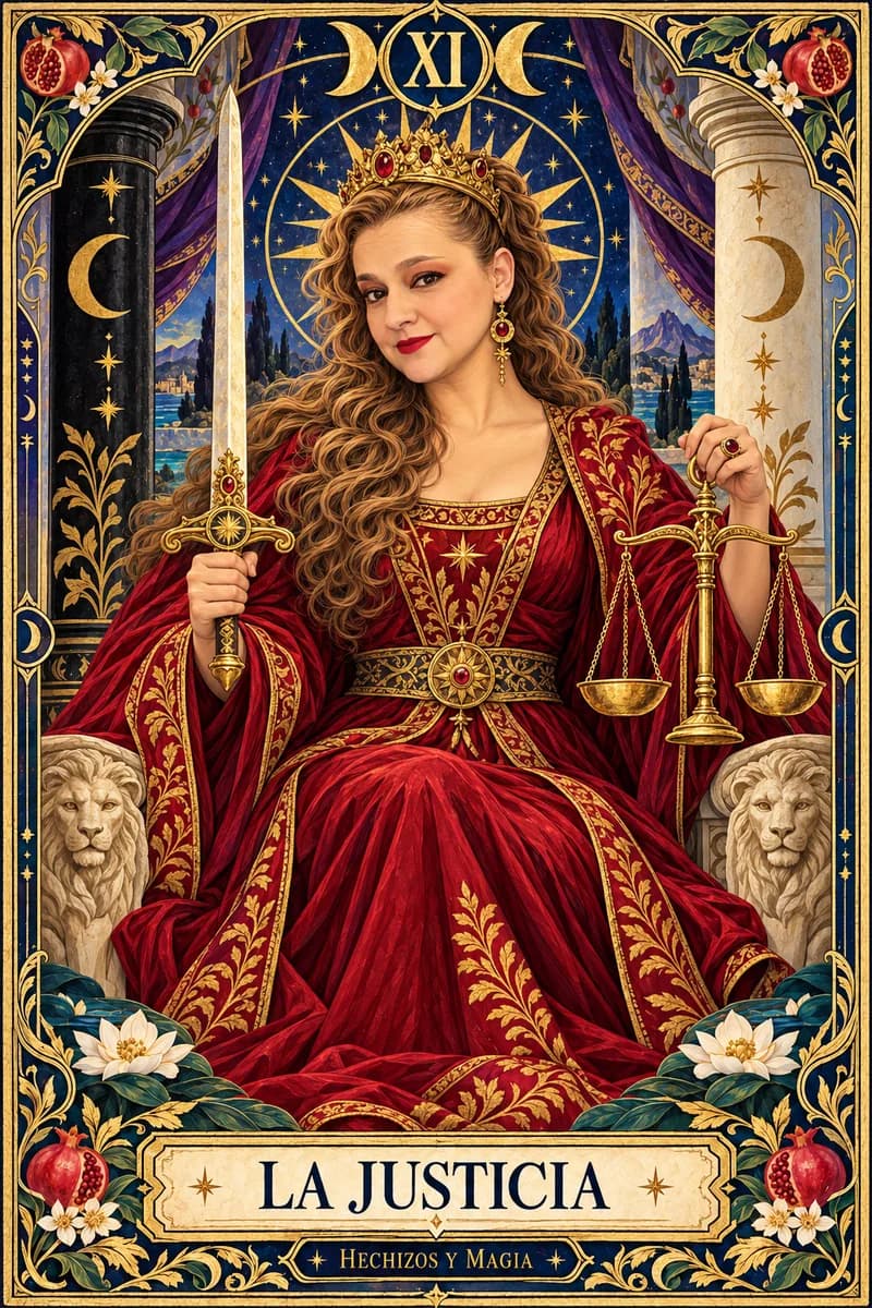 La Justicia, carta del tarot · Hechizos y Magia, Yenny Astrid Londoño