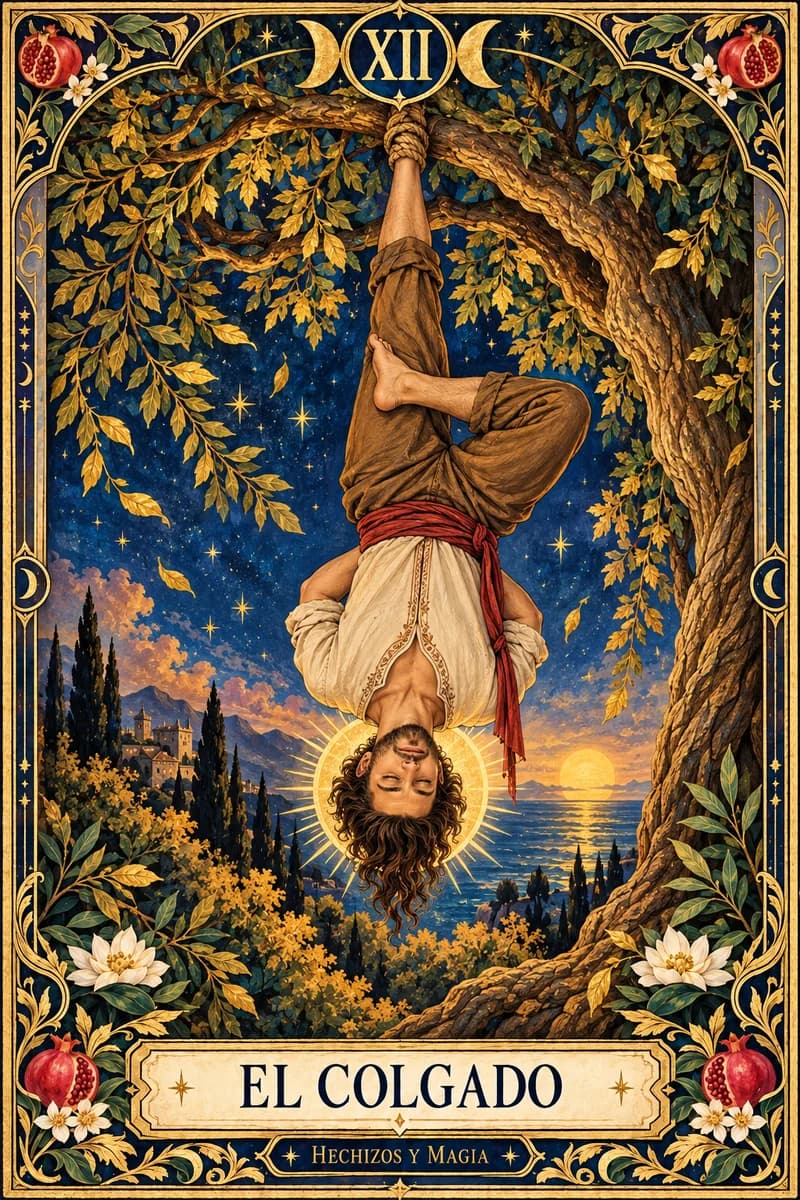 El Colgado, carta del tarot · Hechizos y Magia, Yenny Astrid Londoño