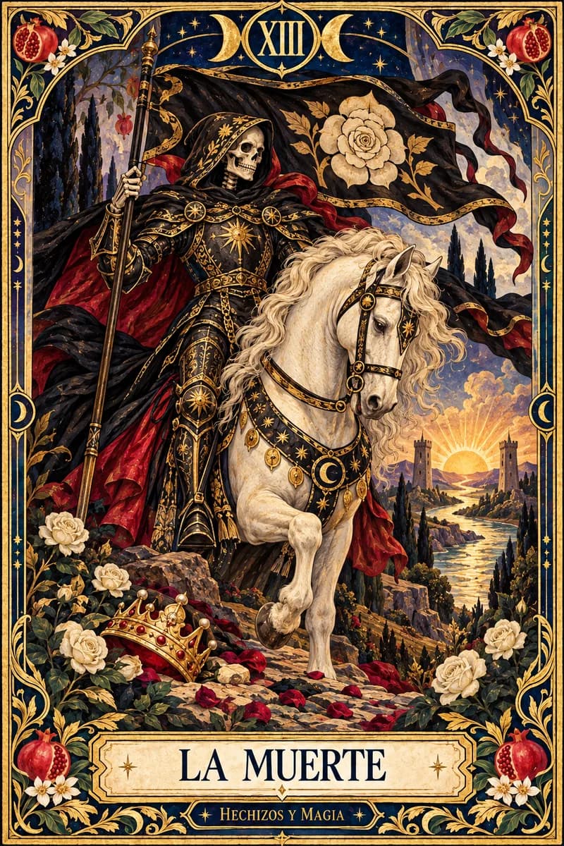 La Muerte, carta del tarot · Hechizos y Magia, Yenny Astrid Londoño