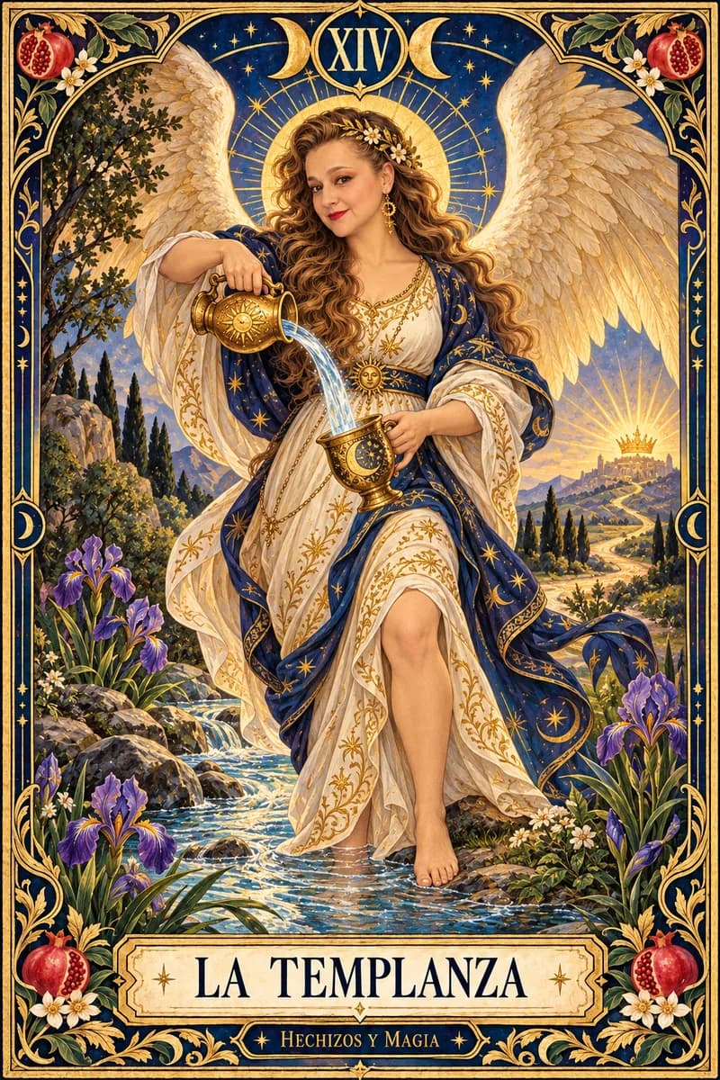 La Templanza, carta del tarot · Hechizos y Magia, Yenny Astrid Londoño