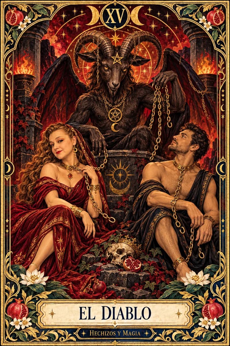 El Diablo, carta del tarot · Hechizos y Magia, Yenny Astrid Londoño