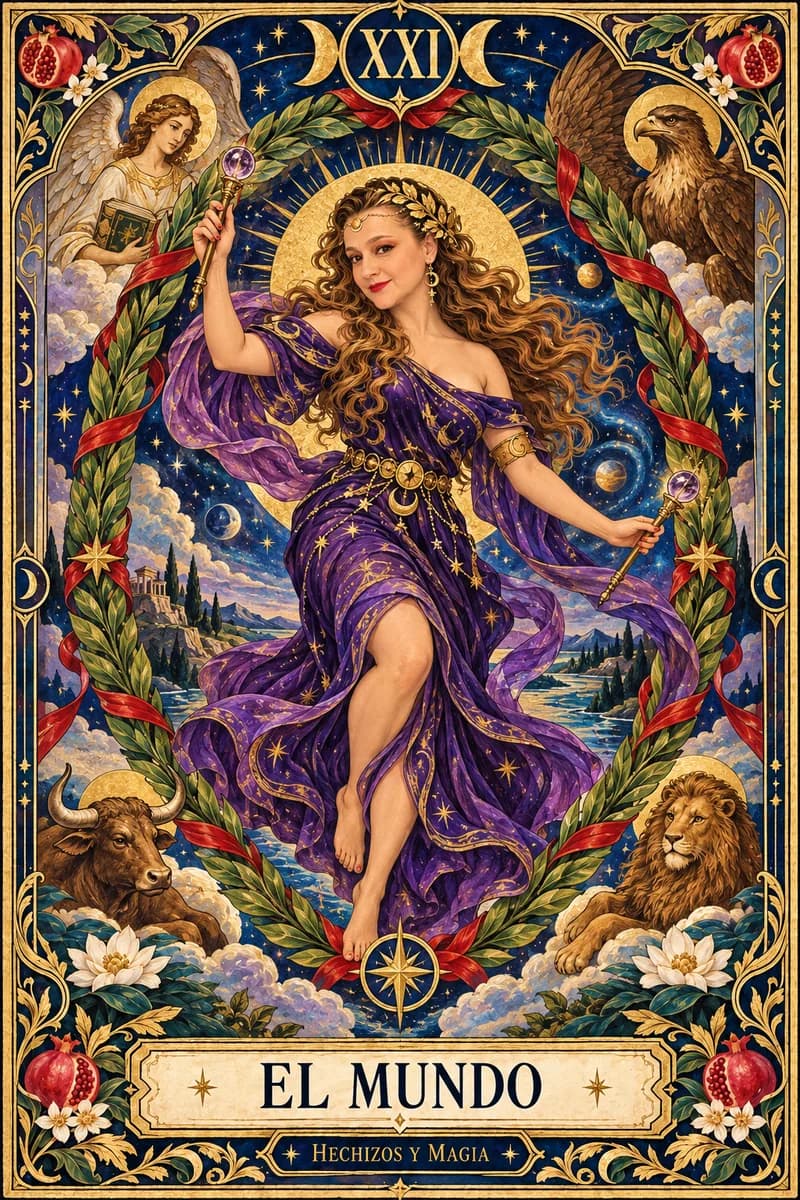 El Mundo, carta del tarot · Hechizos y Magia, Yenny Astrid Londoño