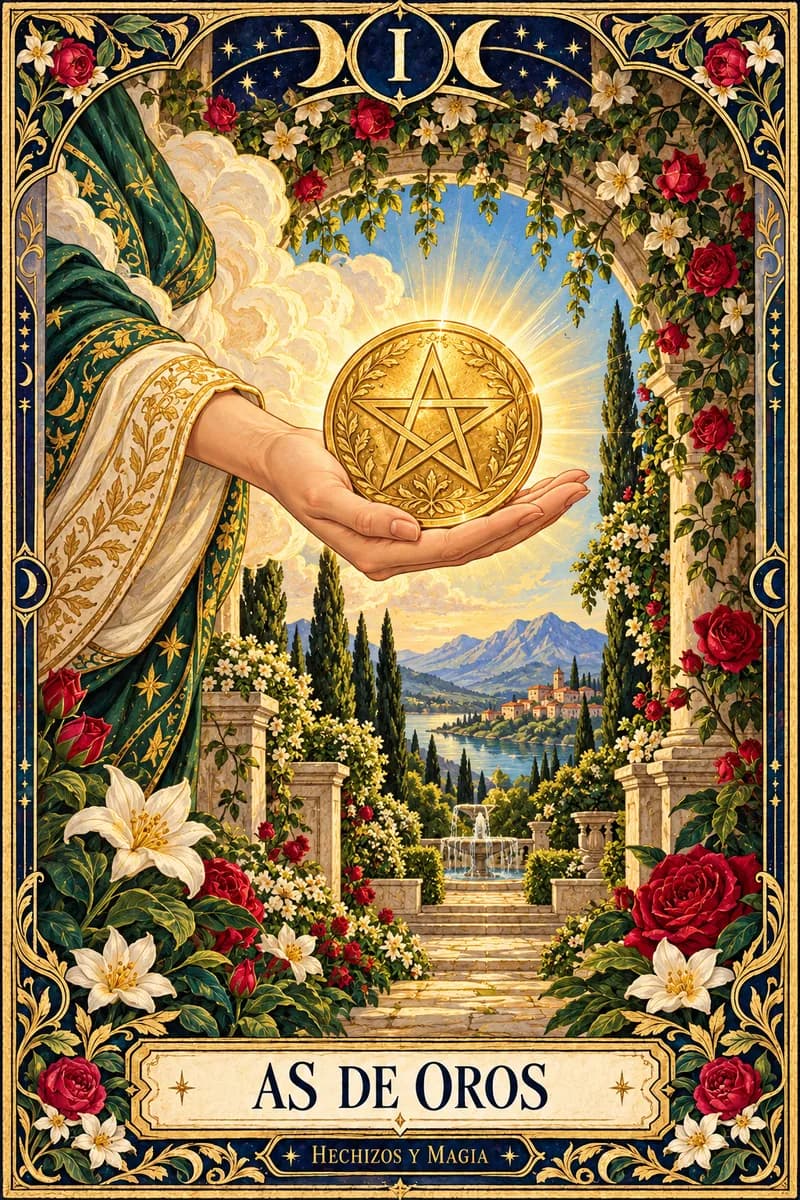 As de Oros, carta del tarot · Hechizos y Magia, Yenny Astrid Londoño