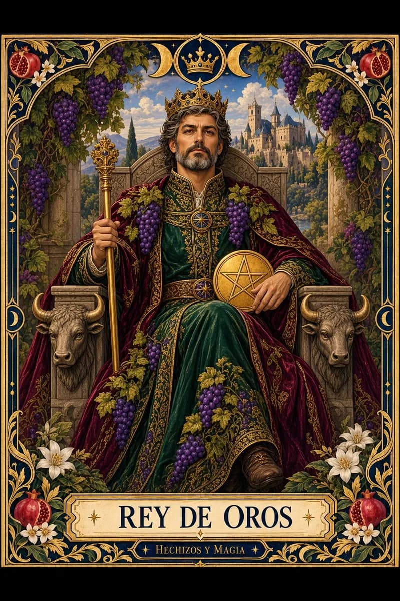Rey de Oros, carta del tarot · Hechizos y Magia, Yenny Astrid Londoño