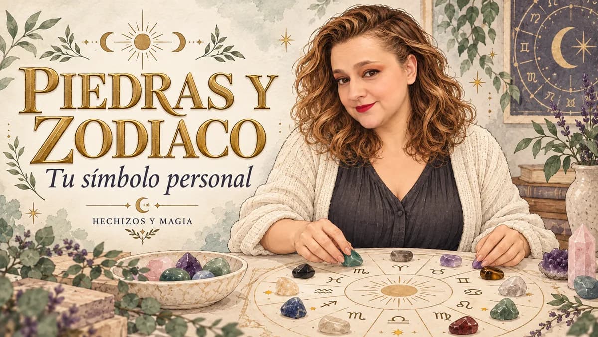 Portada de «Piedras de protección para cada signo: una guía simbólica para elegir» · Hechizos y Magia, Yenny Astrid Londoño