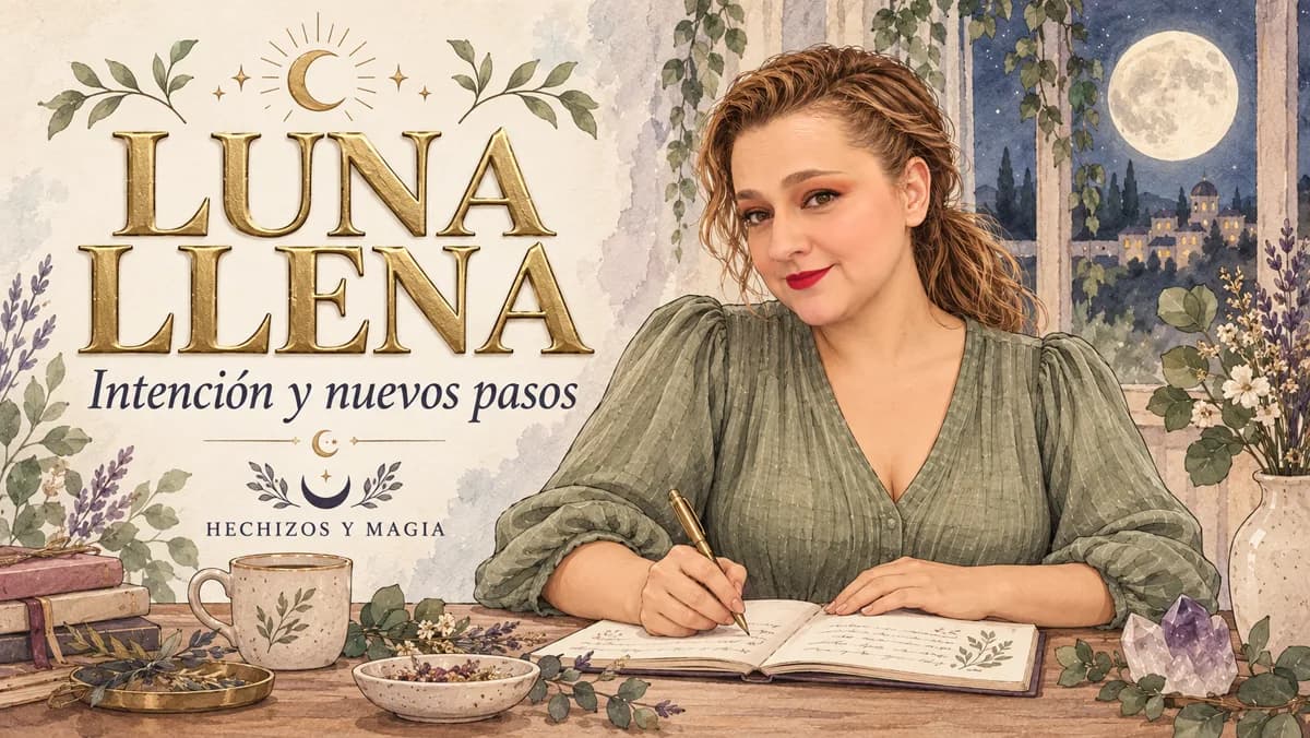 Portada de «Rituales de luna llena para revisar deseos, agradecer y cerrar ciclos» · Hechizos y Magia, Yenny Astrid Londoño