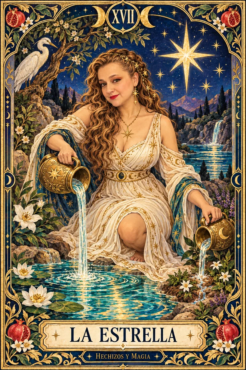 La Estrella, carta del tarot · Hechizos y Magia, Yenny Astrid Londoño