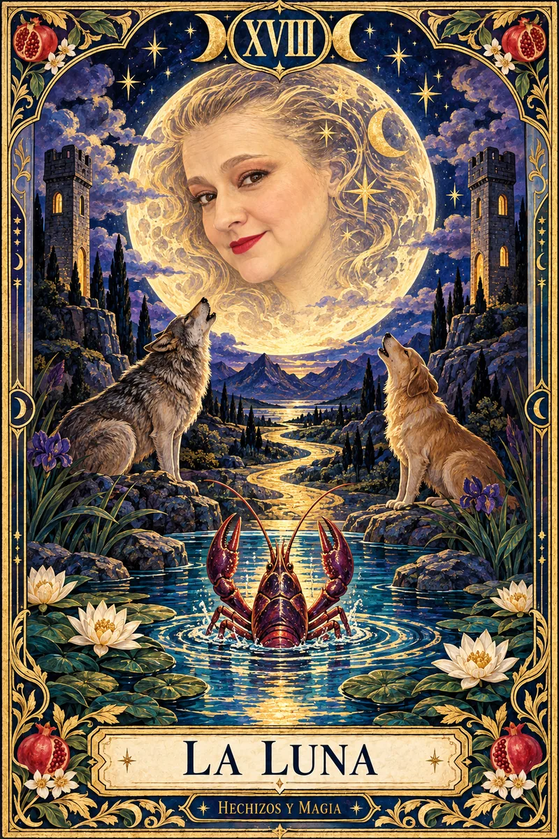 La Luna, carta del tarot · Hechizos y Magia, Yenny Astrid Londoño