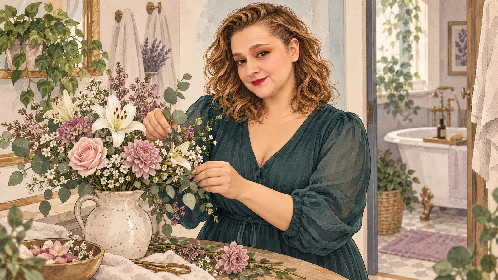 Yenny prepara flores para un ritual · Hechizos y Magia, Yenny Astrid Londoño