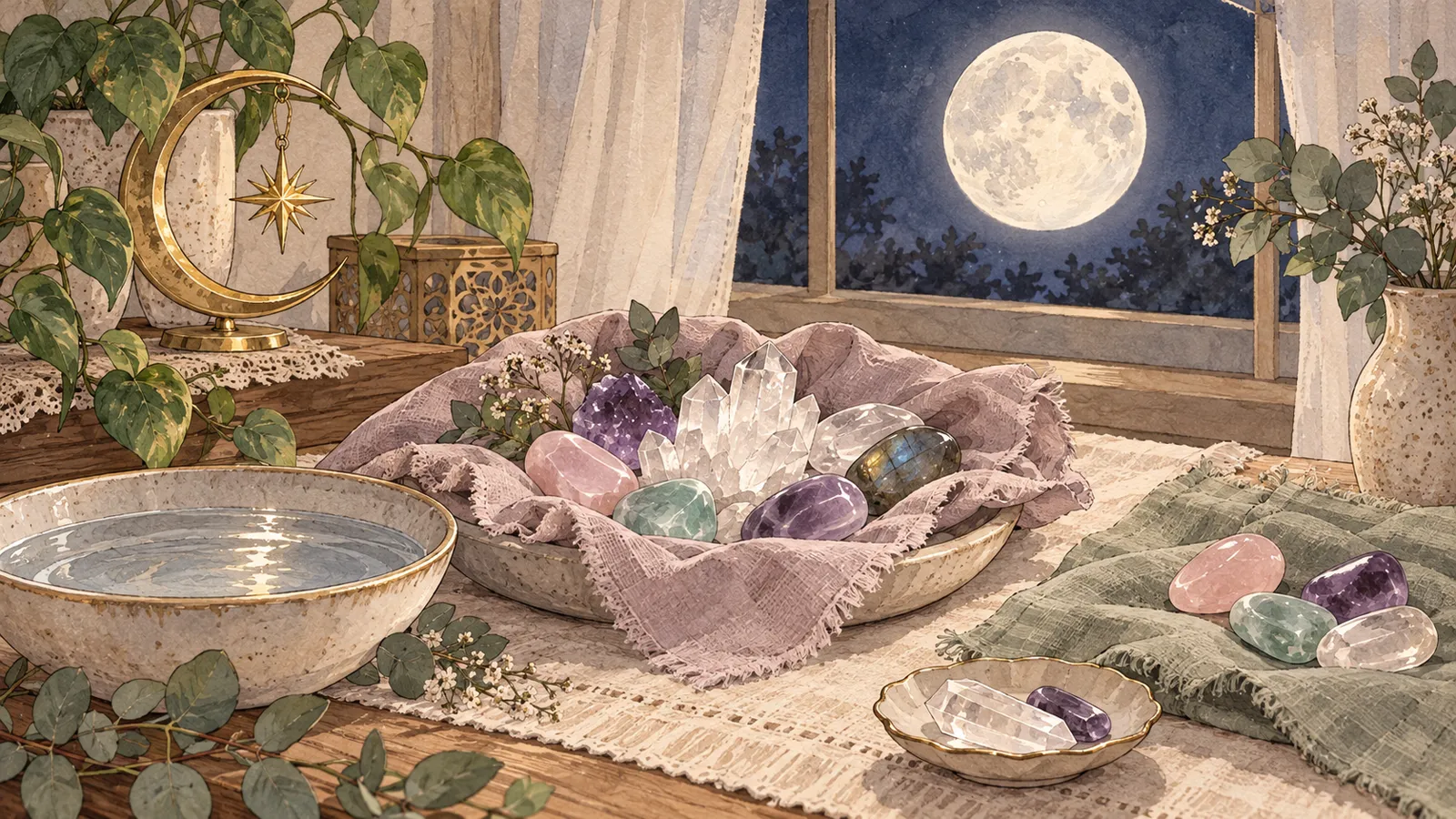 Cristales bajo la luz de la luna · Hechizos y Magia, Yenny Astrid Londoño