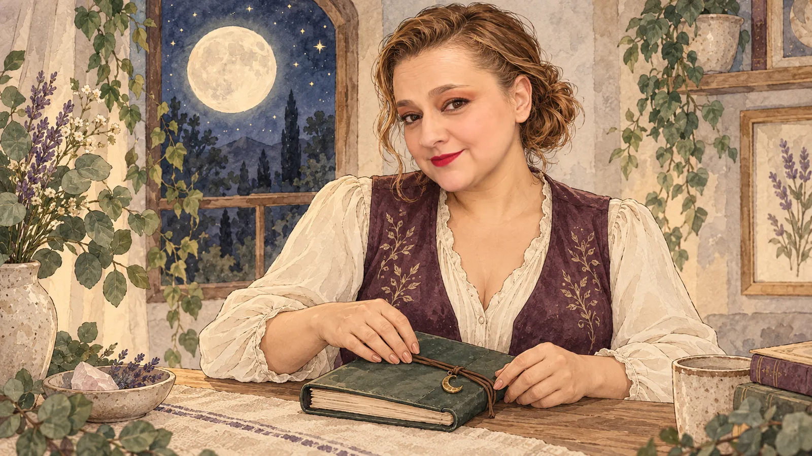 Yenny cierra su cuaderno · Hechizos y Magia, Yenny Astrid Londoño