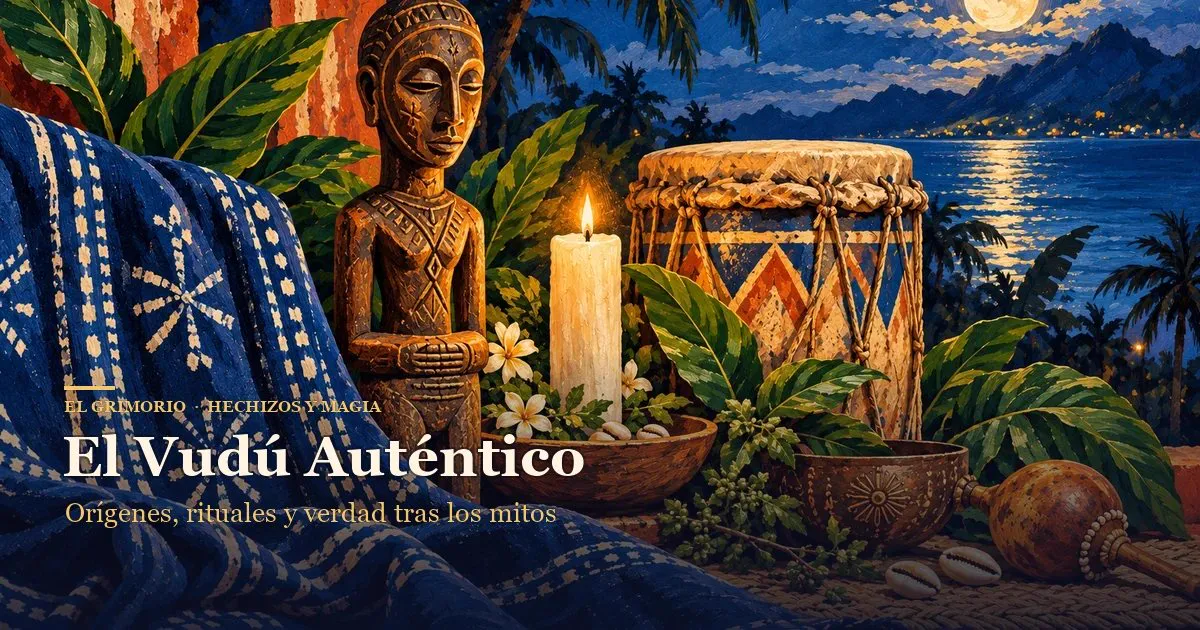 Portada de «El Vudú Auténtico: Orígenes, Rituales y la Verdad tras los Mitos» · Hechizos y Magia, Yenny Astrid Londoño