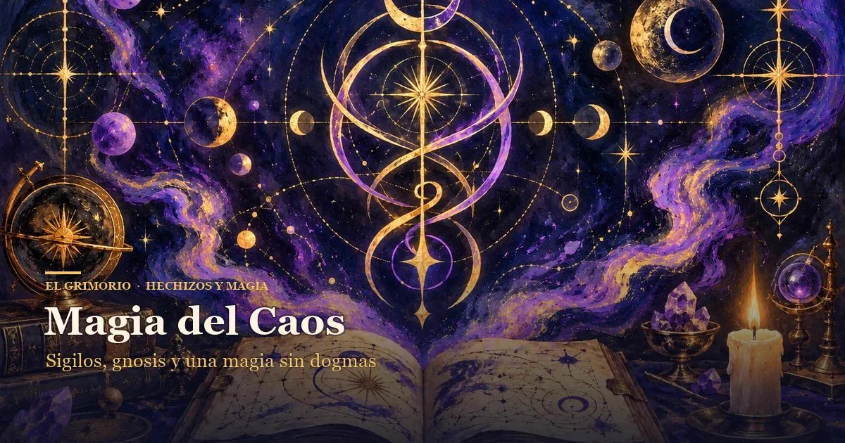 Portada de «Magia del Caos: Guía Completa, Sigilos y Gnosis Avanzada» · Hechizos y Magia, Yenny Astrid Londoño