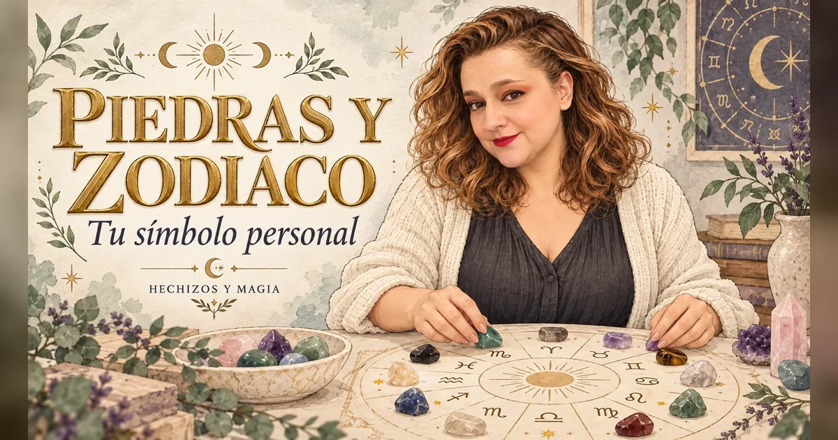 Portada de «Piedras de protección para cada signo: una guía simbólica para elegir» · Hechizos y Magia, Yenny Astrid Londoño