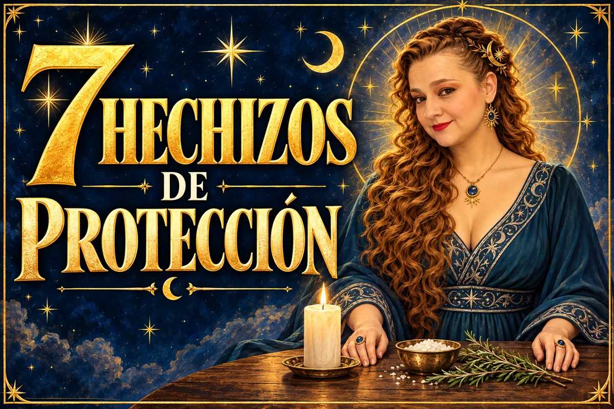 Portada de «7 Hechizos de Protección: Guía de Magia para Principiantes» · Hechizos y Magia, Yenny Astrid Londoño