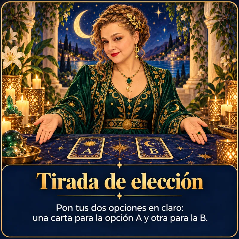 Tirada de elección: Ten claras tus dos opciones antes de sacar las cartas. La primera carta habla de la opción A y la segunda de la B. · Hechizos y Magia, Yenny Astrid Londoño